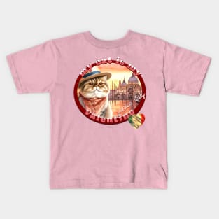 My Italian Valentine Cat Persian Life 4DP Kids T-Shirt